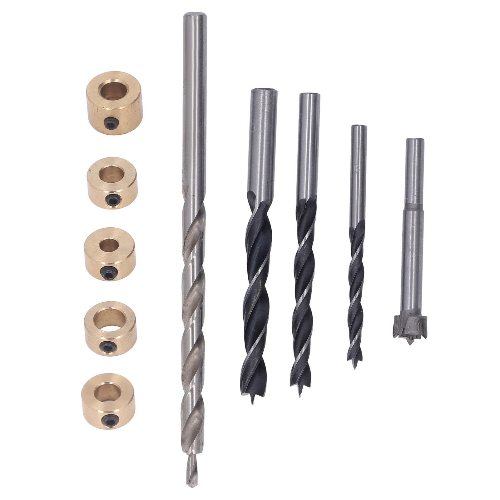 

5Pcs Pocket Hole Drill Bit 3 Knife Points High Speed Steel Woodworking Tool Set Kit