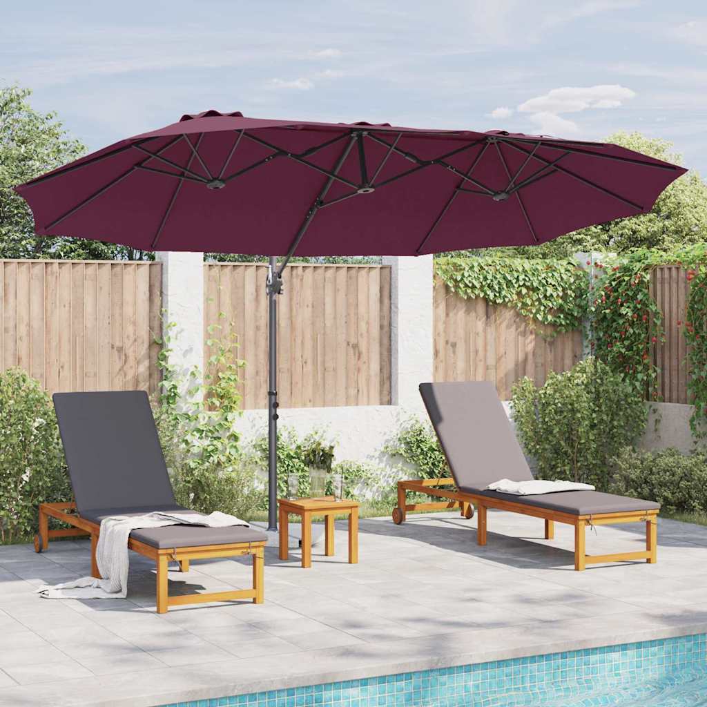 Sun Umbrella Bordeaux Red 372 X 198 X 243 Cm