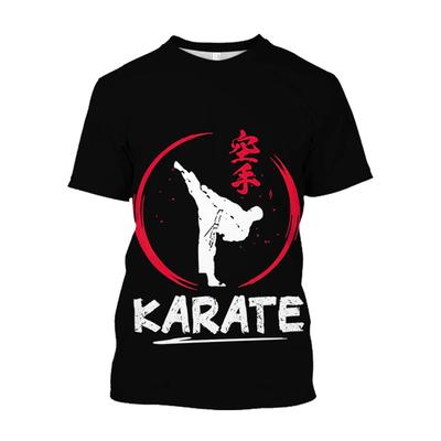 3D Printed Japan Training T Shirt Men Karate Pattern T-Shirts Fashion Round Neck Pullover Oversized Short Sleeve Tees Sport Tops