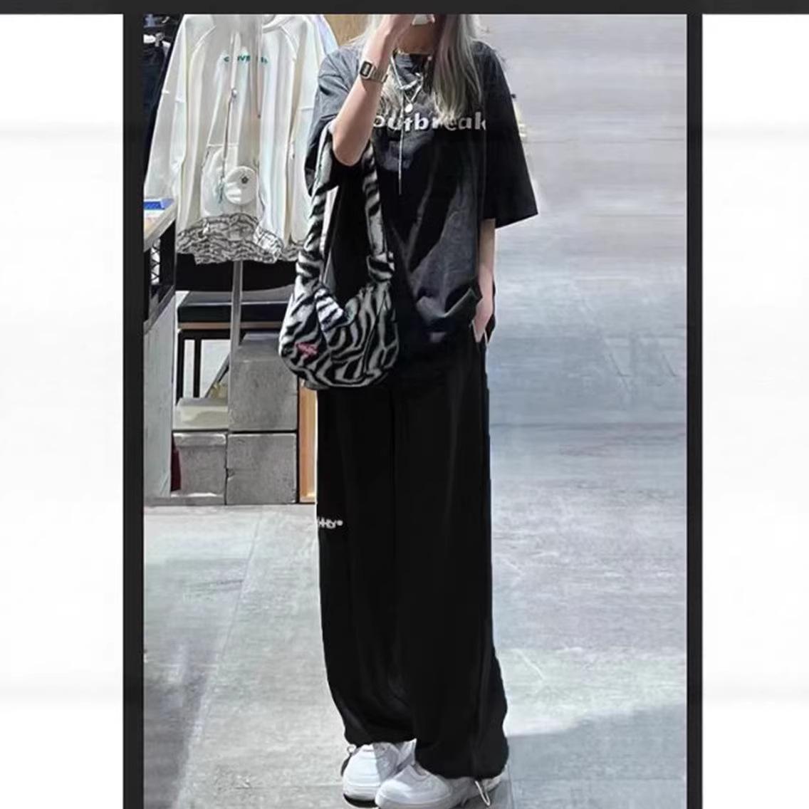 

Women s Gray Velvet Thickened Casual High Waist Wide-Leg Pants - Petite Straight Style for Spring/Autumn 3XL