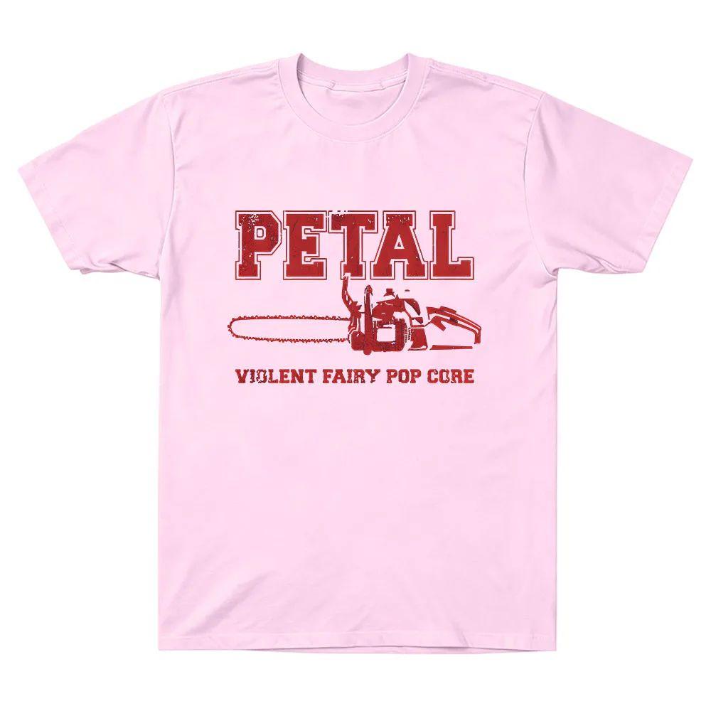 Petal Chainsaw T-shirt Ariana Grande Vintage Graphic Print T Shirt Unisex Aesthetic Street Style Short Sleeve Cotton Casual Tee