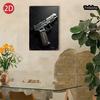 True Mans Toys Metal Sign 8x12 Inch Skull Skeleton Gun Art Vintage Wall Decor