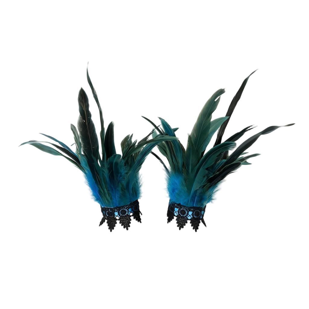Women's Feather Wristbands, Colorful Feather Armbands, Costume Accessories For Carnival, Parties, And Stage Performances