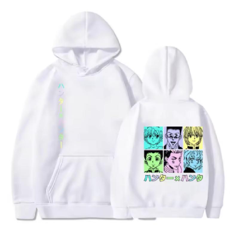 Anime Hunter X Hunter Bluza Fajny Pull Pickup Wzór GON FREECSS/Kilua Zoldyck Nadrukowana Bluza Jesienna Luźna z Długim Rękawem