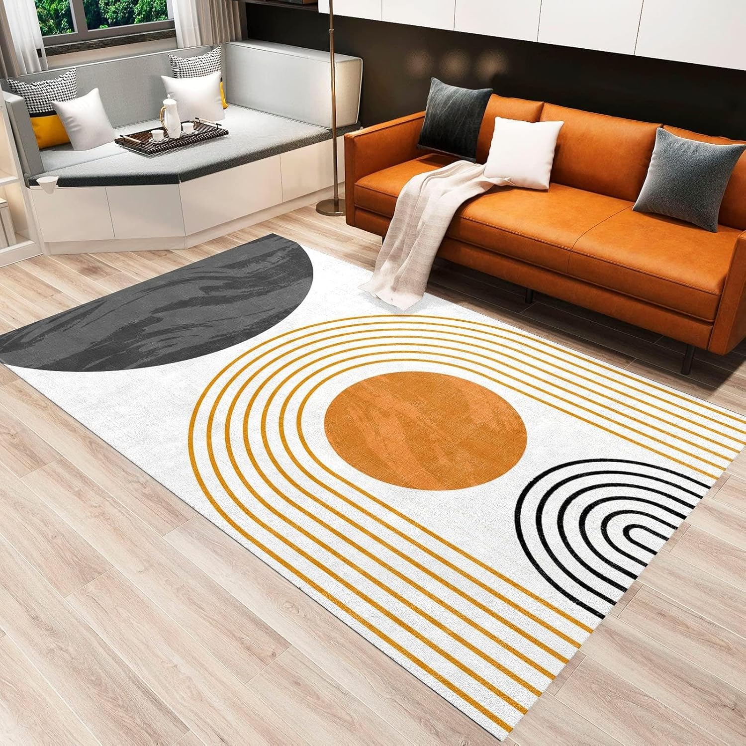 

VIKAMA 1 шт. Скандинавский ковер в стиле легкой роскоши, художественный, для гостиной, домашнего офиса, магазина, декоративный напольный коврик, нескользящий, ковер для спальни 80x120cm 32x47inch