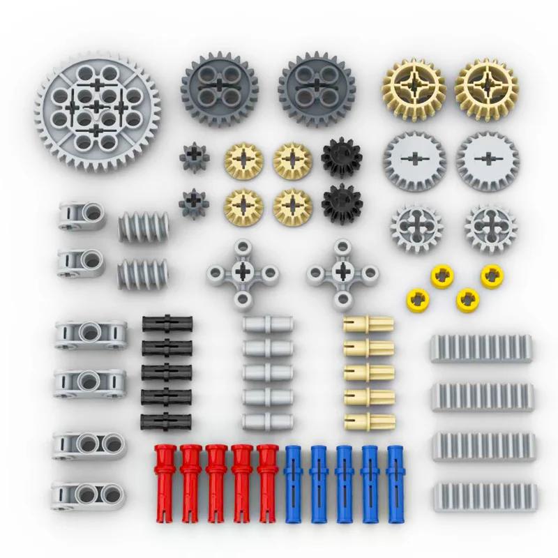 Gear Cross Axles Kit Construction Bricks MOC Blocks Technical Accessories Bulk Multiple Sizes Works With All Brands Learning Playthings