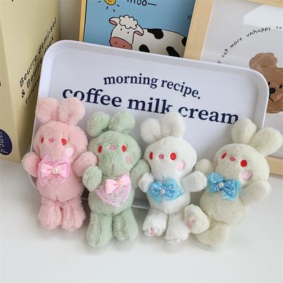 Schleife Baby Kaninchen Plüsch Schlüsselanhänger Jade Kaninchen Samt Puppe Anhänger Greifautomat Kinderspielzeug