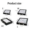 Practical Glass Top Jewelry Display Case Organizers Display Holders for Gemstones and Crystal Storage with Sponge Lining