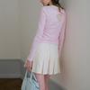 Ceme Adu Cest_Strap Ribbon Pleated Skirt