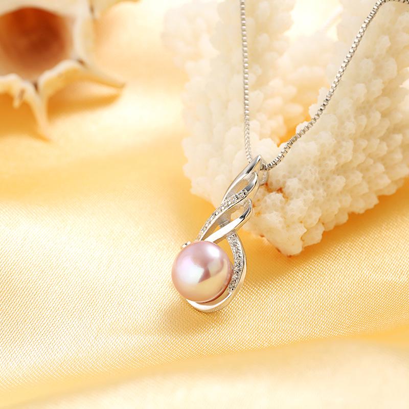BELLA BOX European And American Steamed Bun Flat Pearl Pearl Bow Pendant Feminine Diamond Zircon Necklace Collarbone Chain Party Accessories