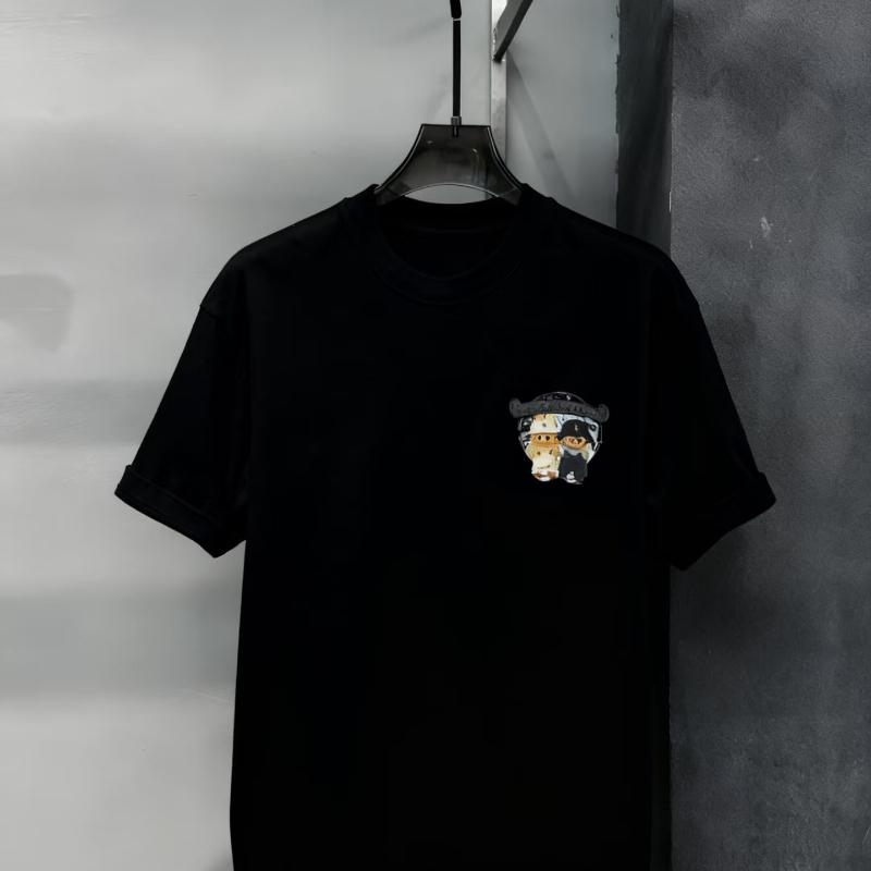 

Уличная трендовая футболка с мультяшным принтом: Модное заявление игривой крутости XL чёрный