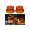 12V Volts Round Flashers Lights Universal Vehicle For Truck Tractor Bus,Iseki,Yanmar Lights Emergency Vehicle Flashers Amber| 2 Pieces