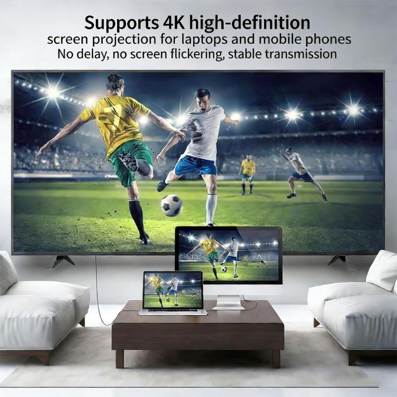 Type C To Display Cable 60Hz Video Sound Matching For Phone Laptop TV Screen Viewer With 5.9 Feet Length