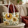 Sunflower Pattern Tote Bag Casual Daily Shoulder Bag for Shopping Travel