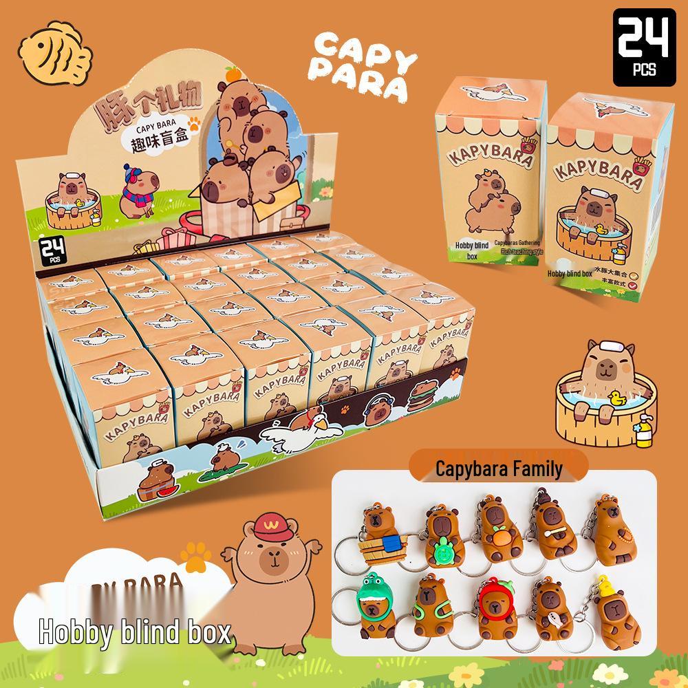 Capybara Schreibwaren Geschenkset: Überraschungsbox für Kinder - Schulbedarf-Packung