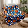 Sports Ball Fusion 4 Theme Blanket Lightweight Warm Flannel Blanket Decorative Throw Blanket for Home Decoration