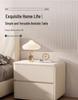 Modern Cream Leather Bedside Table - No Installation Needed