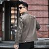Spring and Autumn Genuine Leather Jacket Men's Sheepskin Jacket Stand Collar Leather Jacket Business Men's Jacket