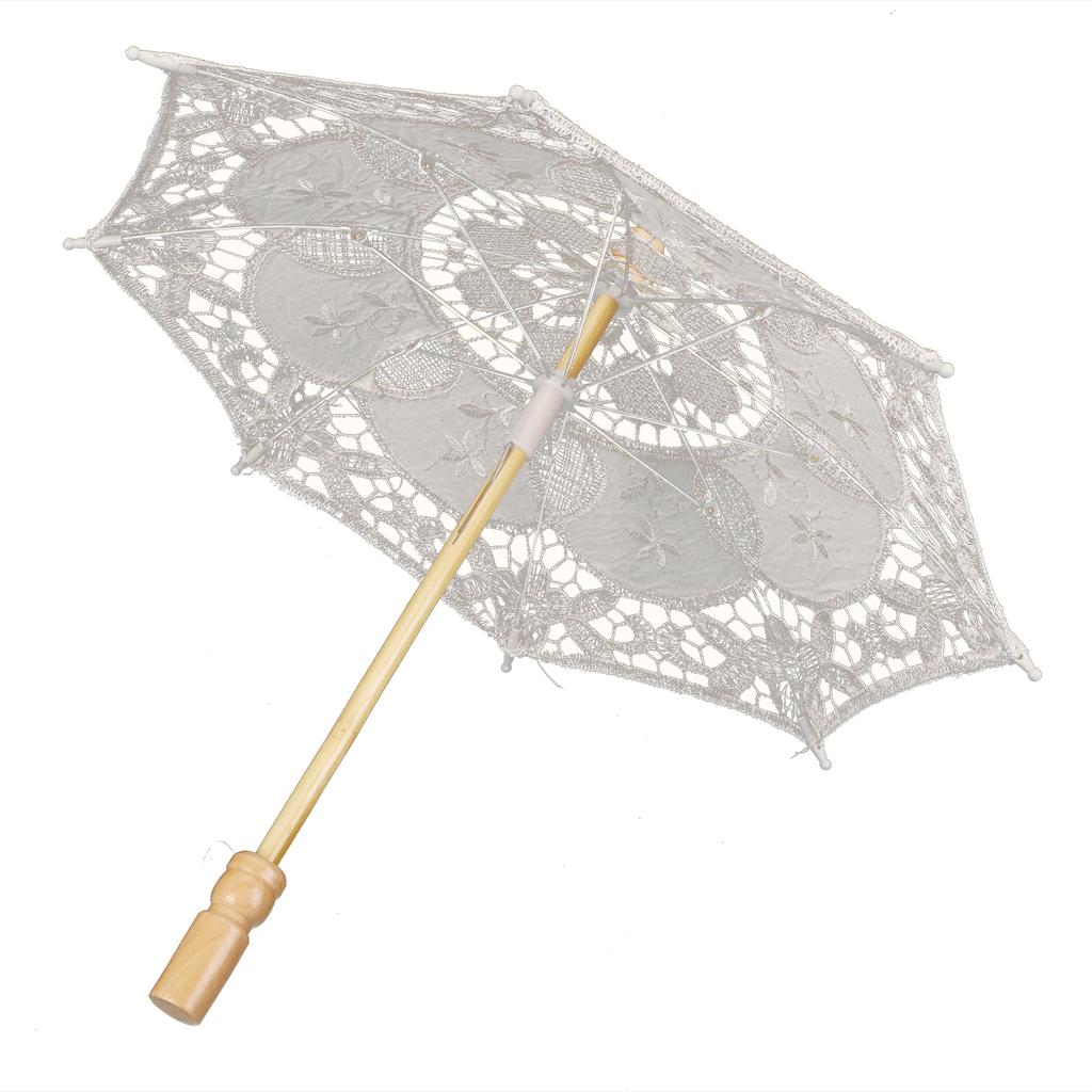 Lace Umbrella Wedding Bridal Parasol Umbrella for Photography Props Wedding SuppliesS Beige