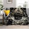 1PC Custom Name Skeletal Ship Adventure flannel blanket versatile,all-season throw suitable for the living room,bedroom,camping,travel,and gift