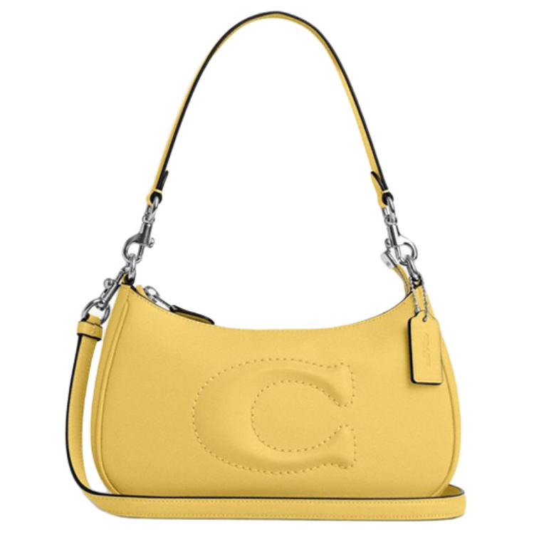 

Coach Teri 24 Top Zip Leather Tote Shoulder Bag Medium Women bags Silver White CR099-SVDJ Gift Box Sets (Basic Set+Black Box)