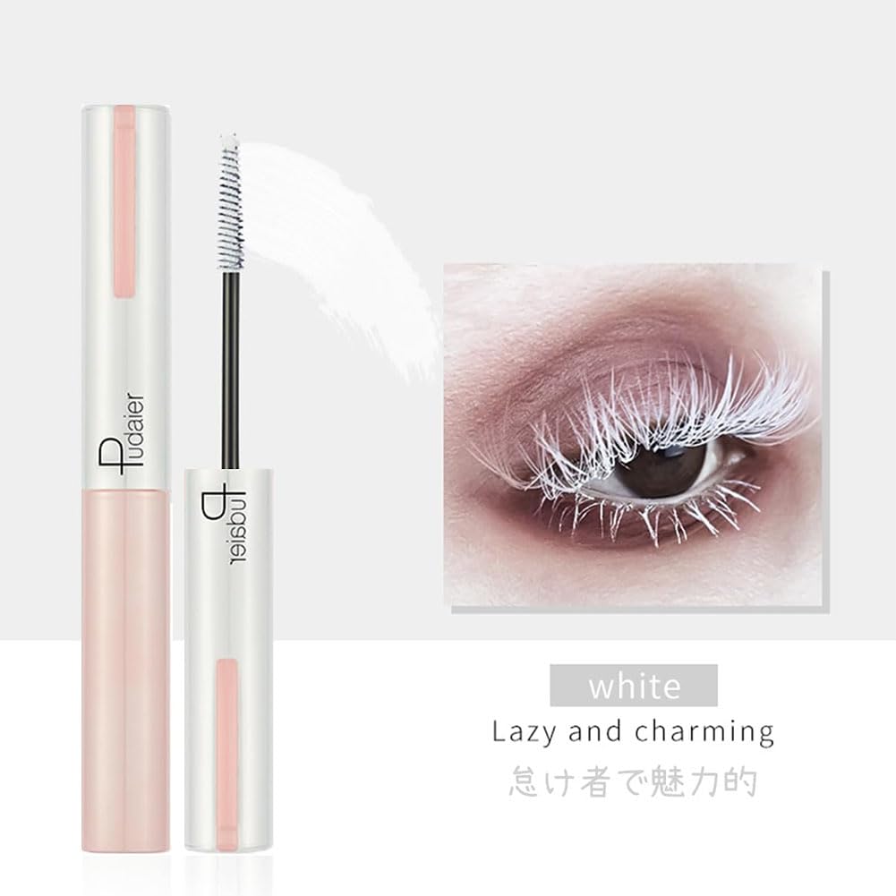 White Mascara for White Naturally Defined Film Removable with Warm High Color Vivid and Clear Cosplay, Eyelashes, Waterproof, Lashes, Clump-Free,