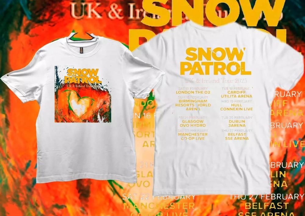 

Snow Patrol UK amp; Ireland 2025 Tour Tshirt. Unofficial Sublimation Print. Unisex T-Shirt S