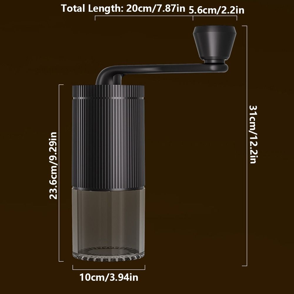 Adjustable Coarse Fine Manual Coffee Grinder Straight Handle Bean Grinder Travel Use