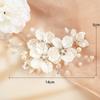 Bridal Crystal Pearl Flower Hair Clip Floral Barrette Hair Wedding Accessories