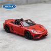 Welly 1/36 Porsche 718 Spyder RS Alloy Sports Car Model Diecast Metal Race Vehicle Car Model Simulation Collection Kids Toy Gift