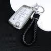 Car Tpu Key Case Cover For Vw Volkswagen Golf 7 Mk7 Tiguan Mk2 T-Roc T-Cross Skoda Octavia Kodiaq Karoq Seat Ateca Leon Fob