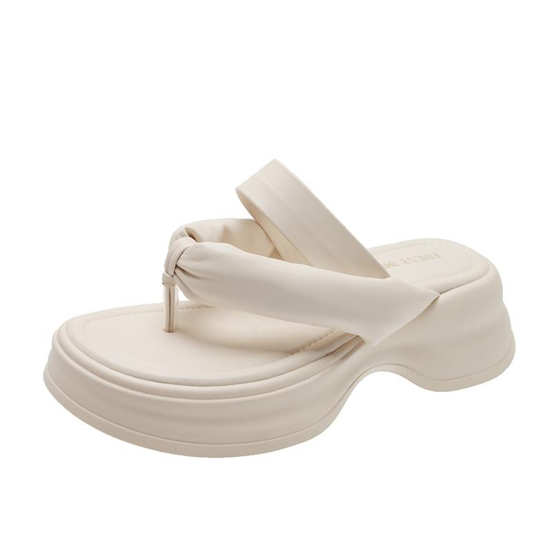 Wersja Koreańska Design Ruchome Pantofle Jodełka 2024 Lato Nowe Codzienne Wszechstronne Zwiększające Proste i Wygodne Damskie Buty