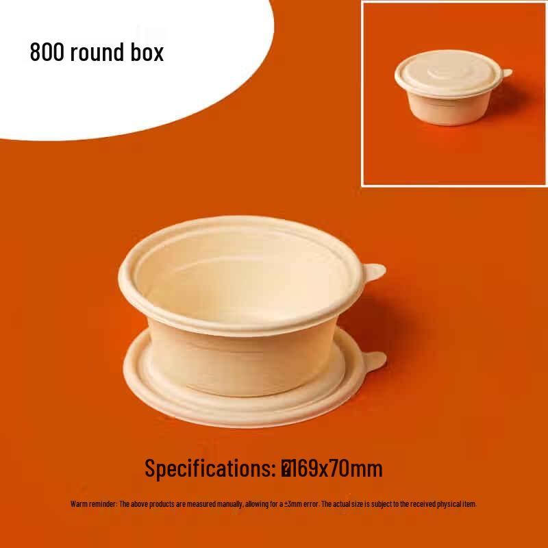 Food Grade Biodegradable Corn Starch Round Divided Lunch Box