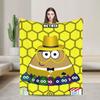 Super Soft Blanket Decorative Pou Cartoon  Bedding Throws  Flannel Bedspread For Bedroom Fluffy Sofa Bed Cover