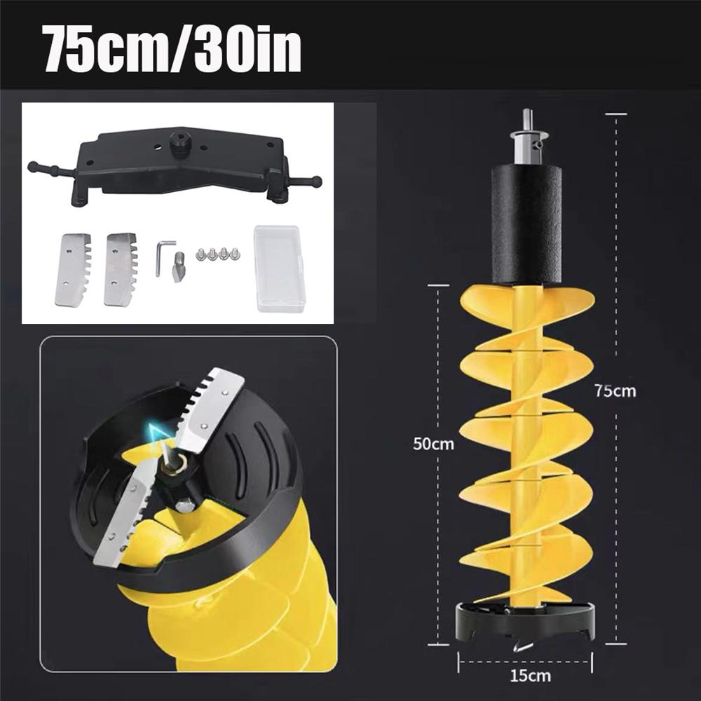 6in Electric Ice Auger Kit Incisive Blades Impact Resistant Ice Drill Auger with Positioner for Fishing Emergency