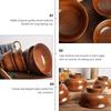 1Pcs Wooden Bowl Reverse Side Tall Wood Salad Dessert Soup Serving Container Kitchen Supplies Food Holder