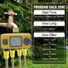 Sprinkler Timer for 3/4-1/2in Faucet IPX5 Waterproofing LCD Display Automatic Irrigation Controller System for Lawn Yard Garden