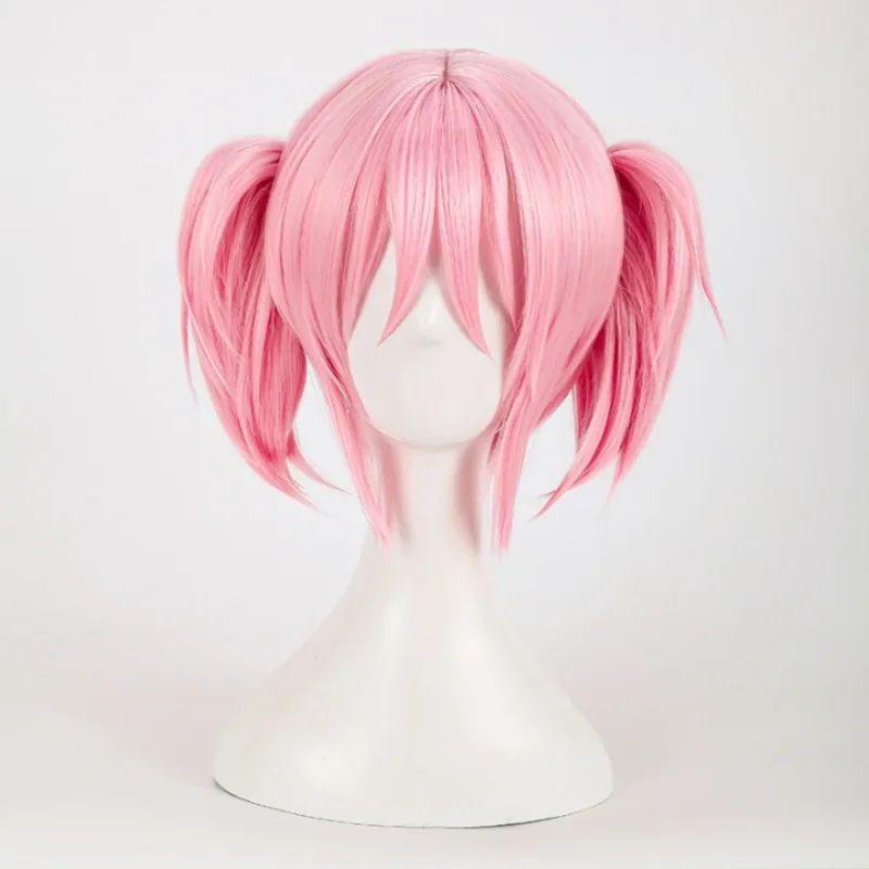 Kaname Madoka Cosplay Puella Magi Madoka Magica Costume de Cosplay Perruque Femmes Rose Courte Robe Boule Collier Épingles à Cheveux Ensemble Tenues