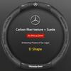 Car Carbon Fiber Steering Wheel Cover For Mercedes Benz AMG GLC GLE GLS CLA GLA GLK W204 W205 W210 W212 W169 W177 keychain RW7