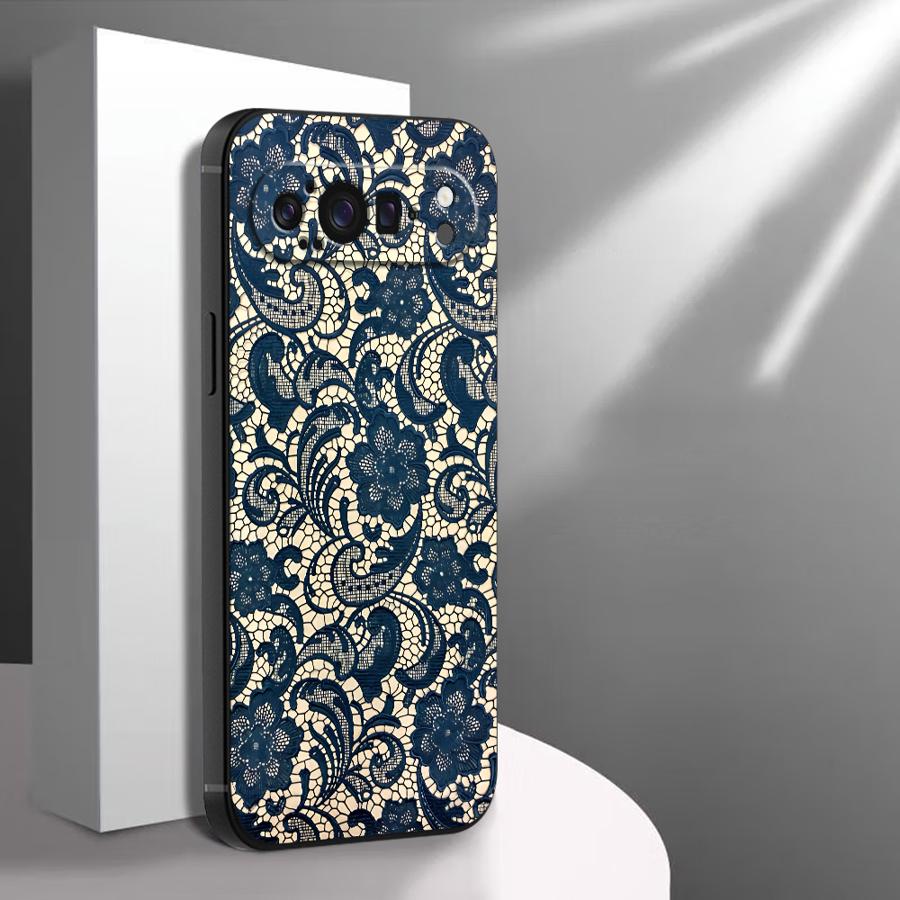 

Black Sexy Lace Funda Phone Cover Case for Google Pixel 10A 6 7 8 Pro 9a 8a 7a 10 9 Pro XL 6a Google Pixel 8