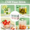 Silicone ice cube tray mold, with lid ice cube tray, suitable for whisky and baby food, BPA-free, easy to demold