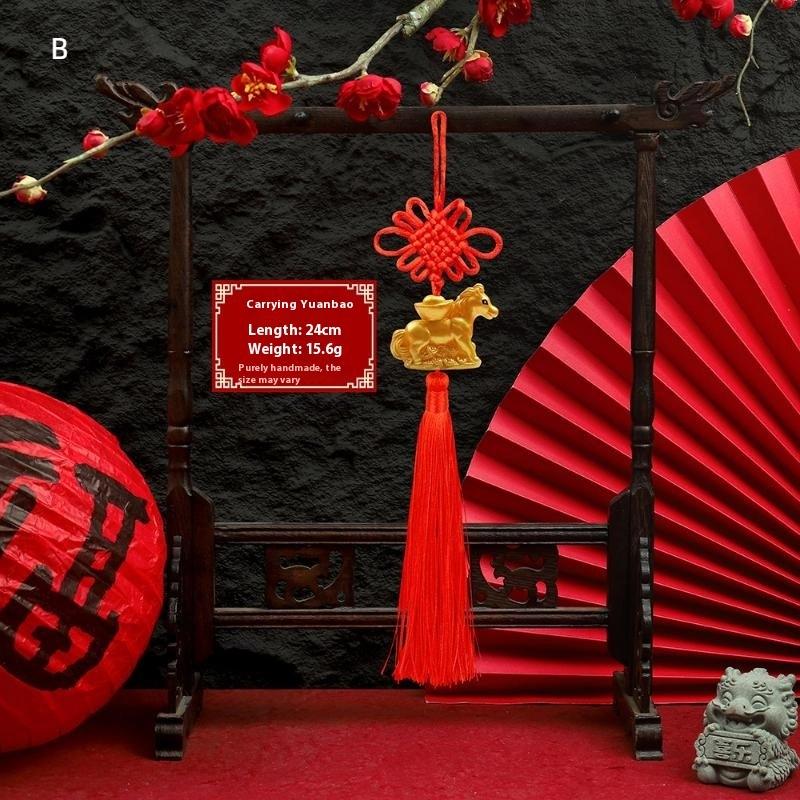 

2026 год Лошади Настенное украшение Китайский год Красный Золотой Счастливое украшение Подарки на новоселье