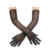 55CM Sexy Lace Thin Hollow Transparent Long Gloves Breathable Net Yarn Women Man Stage Performance Party Cosplay Elasticity