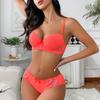 European Style Sexy Lace Bra & Panty Set,Big Open Back Women Lingerie Set with Back Closure