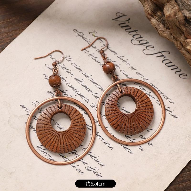 Pendientes bohemios vintage diseño nicho pendientes largos con flecos pendientes de vacaciones mujeres