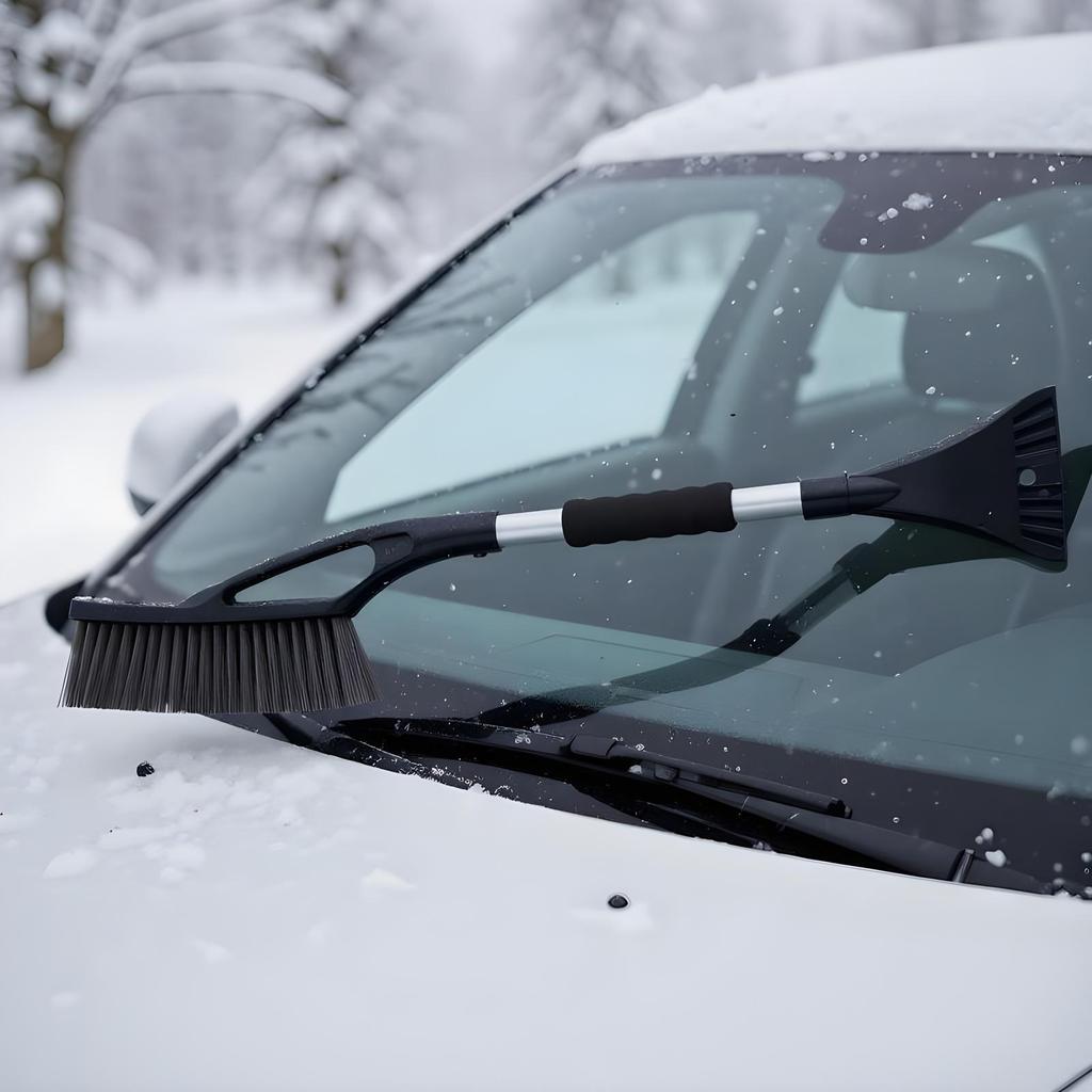 Snow Scraper For Car Ice Scrapers With Brush For Car Windshield Winter Automotive Cleaning Shovel For Truck RV SUV Vehicle