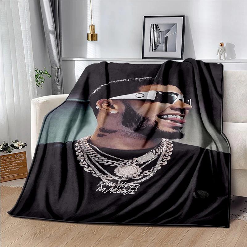 Anuel AA Rapper Hip Hop Singer Blanket Sofa Office Hiking Picnic Super Soft Quilt Fashion Flannel Throws Blanket Birthday Gift