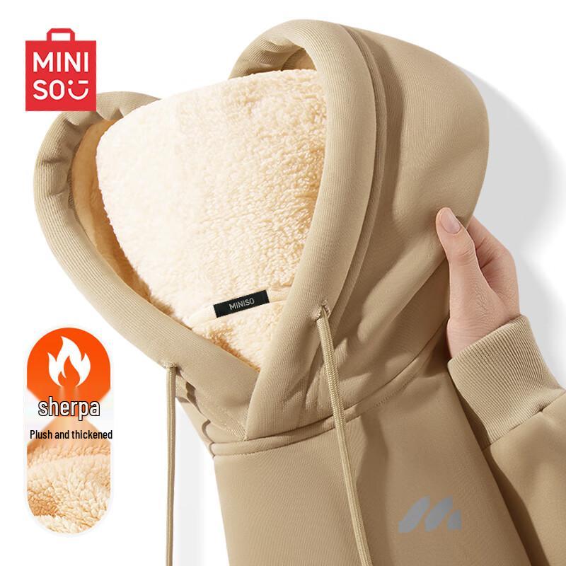 MINISO Men's Hooded Fleece Lined Sweatshirt Z