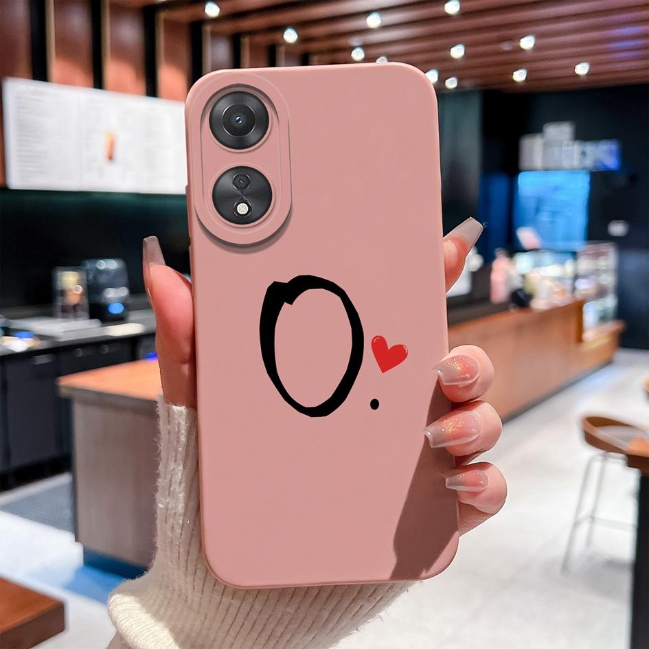 Case For Oppo A58 A57 A56 A55 A54 A53 A52 Phone Cover Popular Couple Letter Pattern High Quality Shockproof Silicone Protective Housing For Oppo Shell