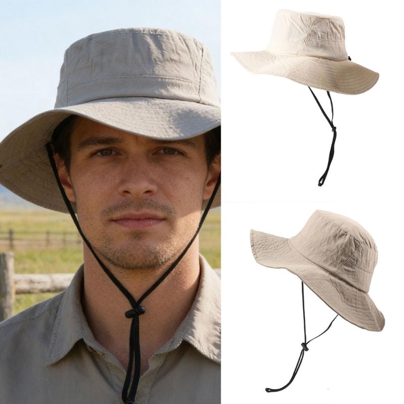 Comfortable Sun Hat For Men And Women With Wide Brims Sun Protection Breathable Fishing Cap for Outdoor Hiking Camping
